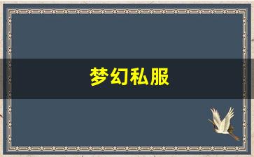 <strong>梦幻私服(梦幻手游私sf平台) (14)</strong>