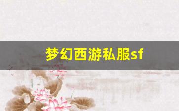 今天新开sf：梦幻西游私服sf (15)
